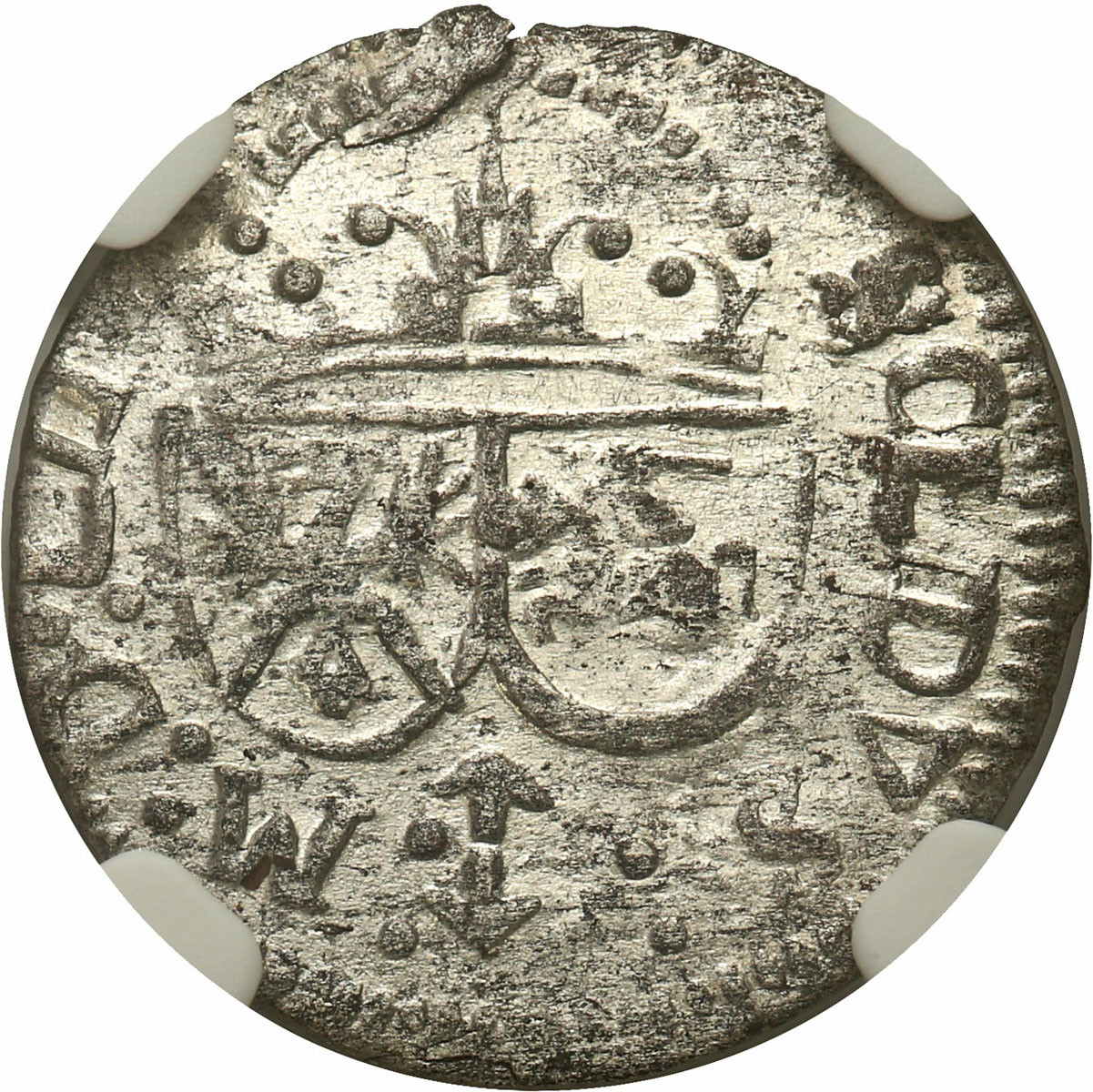 Zygmunt III Waza. Szeląg 1616, Wilno NGC MS63 - PIĘKNY